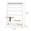 ProCase Jewelry Organizer Stand Necklace Organizer Earring Holder, 6 Tier Jewelry Stand Necklace Holder with 15 Hooks, Jewelry Tower Display Rack Storage Tree for Bracelets Earrings Rings -White #5