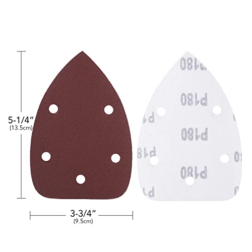 60 Grit Sanding Pads For Mouse Sanders, 6 Holes Hook And Loop Detail Sander Paper Sanding Paper Assorted 40 60 80 100 180 240 Grits #TOP1