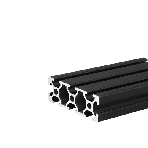 Coavoo 2060 Aluminum Extrusion 78.74 inch / 2000mm Length T Slot Black 1 Pack, Extruded Aluminum 20mm x 60mm 20 Series T Type Profiles Anodized European Standard Linear Rail Frame 1Pcs