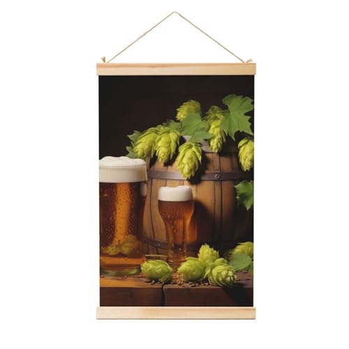 Cadres en bois et toile houblon LHBWCVN : l'astuce déco murale facile sans cadre à acheter