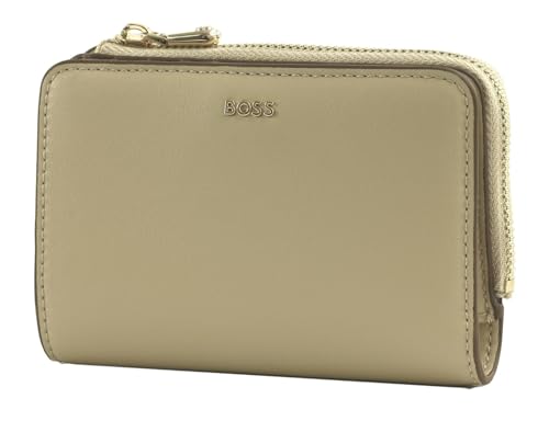 BOSS Porte-Monnaie Numah New SM Wallet en cuir beige clair de prestige