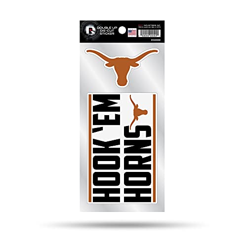 NCAA Texas Longhorns Double Up Die Cut 2-Piece Sticker Sheet