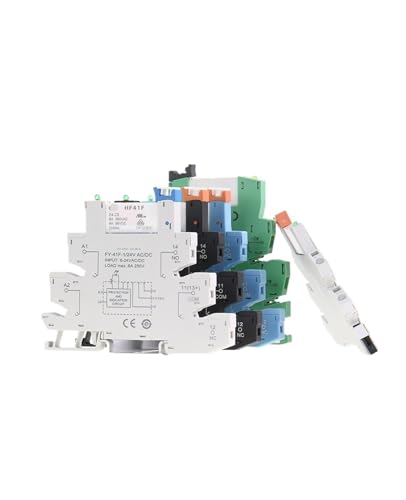 Módulo de relé PLC ultrafino FY-41F de 24V DC en color negro para automatización