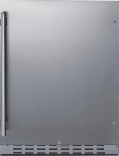 Summit Appliance AL55CSS 24-Inch Wide Built-In All-Refrigerator, ADA Compliant - Commercially Approved; Undercounter Mount; Stainless Steel Exterior; Indoor Application; RHD (Right-Hand Door Swing)