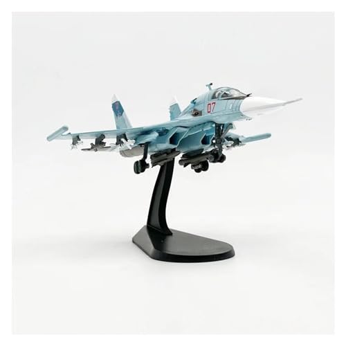 Modelo de avión Su-34 de metal fundido diecast a escala 1:100 para coleccionistas 2
