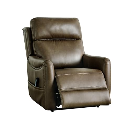 Sillón reclinable eléctrico marrón metal
