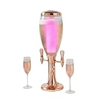 BONAFIDE Drink Dispenser With Tap Wine Cooler Tower – 3L Prosecco Holder Beverage Dispenser With LED Light Removable Ice Bucket – Stylish Bar Accessory For Parties Home Bar