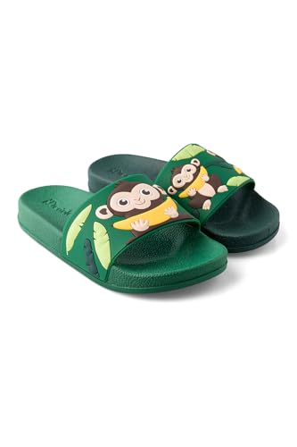 Dedoles Badeschuhe & Hausschuhe viele lustige Designs Bücher Kaffee Katze Party Pizza Dackel Fuchs Panda Delfin Geschenk, Farbe: Affen im Dschungel, Gr.: 32 EU 2