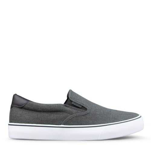 Lugz | Clipper Casual Sneakers for Men | Slip On Shoes for Men | Everyday Men Footwear, Black/White/Gum, 10