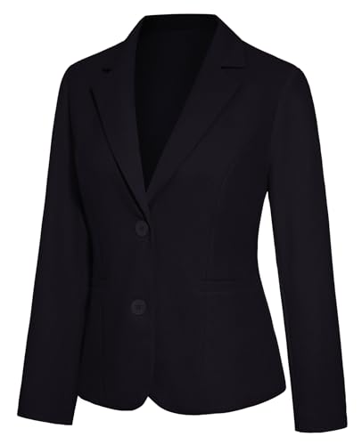 Women's Blazer Jackets Buttons Open Front Long Sleeve Notch Collar Professional Suit Blazers with Pockets4