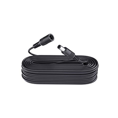 ZOSI 33ft Power Extension Cable 2.1mm x 5.5mm Compatible with 12V DC Adapter Cord for Security Camera,Wireless IP Network Camera,CCTV DVR NVR Recorder, LED Strip,Car(Black)