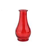 Lxzcelrt Glass Bud Vase Small Vases for Flowers,Decorative Vases for Centerpieces,Vintage Vase for Rustic Home Decor, Wedding Decorations, Bookshelf Table Flower Decor,Hydroponic Vase (red)