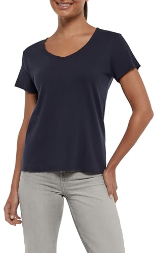 Three Dots Women's Short Sleeve Top, Navy