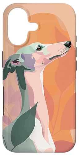 Greyhound Lover Pastel Minimalistic Dog Lover Case for iPhone 17