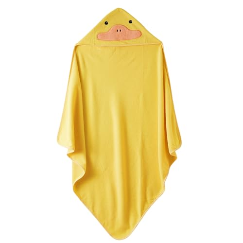 Image of JN&LULU Organic Cotton Fabric Hooded Towel for Kids & Toddlers, Ideal at Bath, Beach, Pool