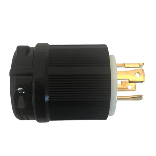 Image of OCSParts L16-30P Grounding Locking Plug, 30A 480V AC, 3 Pole 4 Wire, cUL Listed, NEMA L16-30 (Pack of 5)