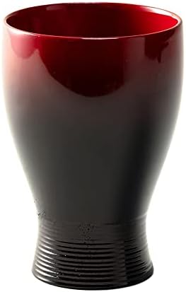 Rushikodo BO-09 Yamanaka Lacquerware Sake Cup, Blush Coating, Inner Red