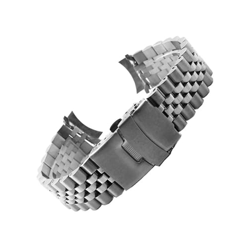 Bracelet acier 22mm maillons solides à bout courbe compatible Casio MDV106