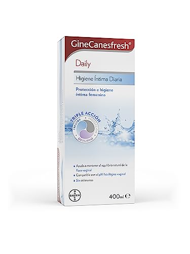 GineCanesfresh Cuidado Íntimo Gel Higiene Íntima Diaria con Extracto de Flor de Loto, Glicina y Ácido Láctico, Ayuda a Proteger la Zona Íntima y su pH, 400 ml