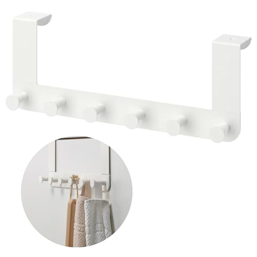 sarcia.eu ENUDDEN Weißer Türaufhänger, 6 Haken, praktisch, Metall