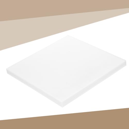 Image of MECCANIXITY HDPE Plastic Sheet 3 /4 inch Thick, 6.5 inch x 6.5 inch High Density Polyethylene Plastic Blocks, HDPE Cutting Board for DIY, Home Floor Improvement, White