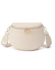 Woven Bum Bag - Beige White