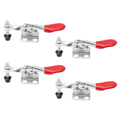 Toddmomy 4 pezzi Morsetti Leva Orizzontale con Sgancio Rapido Morsetto Compatto in Ferro per Strumenti Manuali Clip di Bloccaggio Veloce per Falegnameria e Officina Adatto per Porte