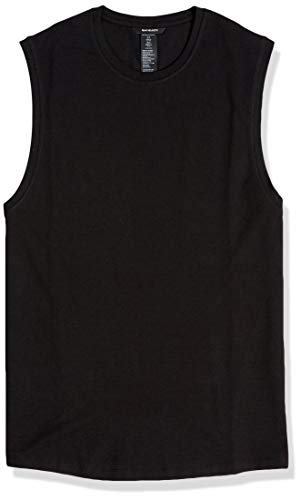 Amazon Brand - Peak Velocity Men's Pima Cotton Modal Sleeveless Tank Top, Black, X-Large