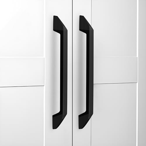 Image of Plantex Cabinet Handle /Kitchen Cabinet Door Handle /Wardrobe /224 mm Cupboard Handle /Door Pull-Push Handle for Home /Office - Pack of 2 (Black)