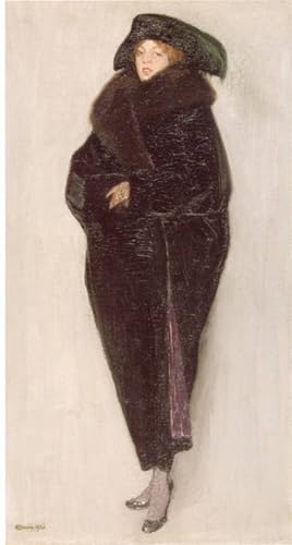Retrato de la esposa del artista Zofia de Okun en lienzo para eliminar paredes vacías