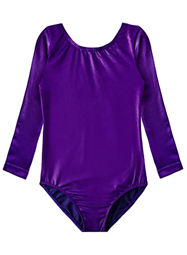 HOZIY Long Sleeve Leotards for Girls Gymnastics Kids Toddler Tumbling Outfits Floral Unicorn Galaxy Rainbow Stripe Pattern