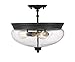 Z-Lite 3 Light Semi Flush Mount 722SF-MB, Matte Black