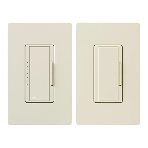 Image of Lutron Maestro Dimmer Switch LED+ Digital Dimmer Kit for Dimmable LED, Halogen, and Incandescent Bulbs, 150-Watt, Multi-Location, MACL-153M-RHW-LA, Light Almond