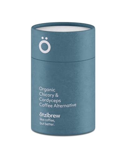 ötzibrew Organic Coffee Alternative Chicory & Cordyceps Dark Roast Original Recipe - Rich in Prebiotics and Antioxidants 65+ Servings Caffeine-Free Vegan Dairy & Gluten Free (200g)