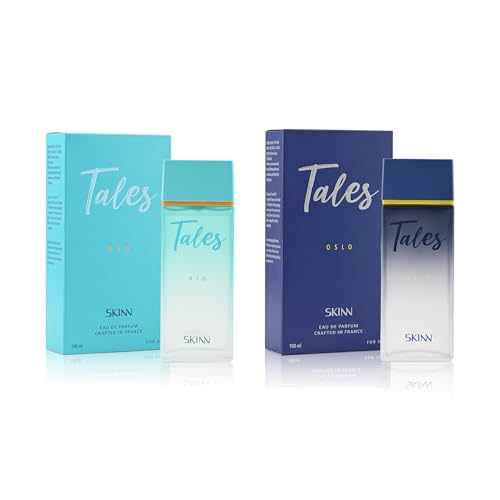 Image of Skinn By Titan Tales Oslo & Rio Eau De Parfum Gift Set for Men | Long‑Lasting Fragrances | 2 x 100 ml