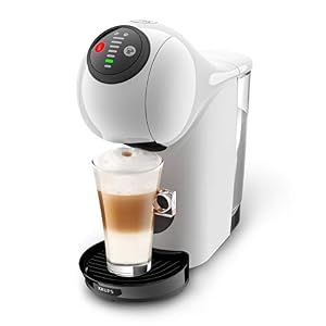 NESCAFÉ DOLCE GUSTO Krups GENIO S KP2401, Macchina per Caffè Espresso e Altre bevande in capsula, Automatica, Bianco Nero, Bianco
