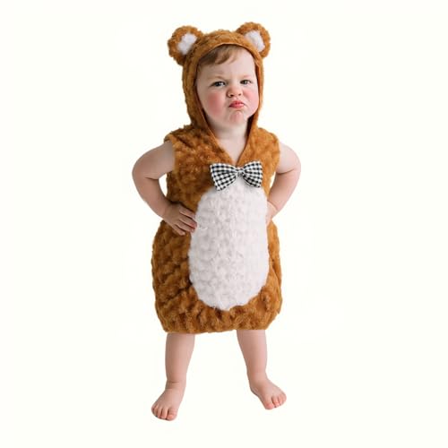 HOMELEX Halloween Toddler Animal Costume - Cutest Animals Infants Outfit for Baby 3-36 Months(Bear)
