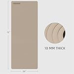 10 mm Yoga Mat 72"x26" TPE Non-Slip Exercise Mat 0.4" Thick, Easy-to-Carry Fitness Mat for Yoga, Pilates & Workout, Made with Recyclable Material, Durable, Easy to Clean