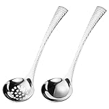 VOSAREA 2 Stück aus Edelstahl Suppenkelle Sieb Spülmaschinenfest und Antihaftbeschichtet für Hotel und Restaurantküche