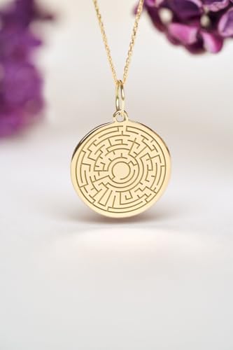 Collier labyrinthe avec chaîne câble 45 cm pour un style unisexe unique - 2