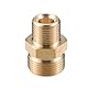 VekAuto Hochdruckreiniger-Anschluss, G3/8 zu M22x1.5 männlicher Adapter aus Messing Schraubenschlauchanschluss Universal für Hochdruckreiniger Schnellkupplung Messing Kupferfarbe