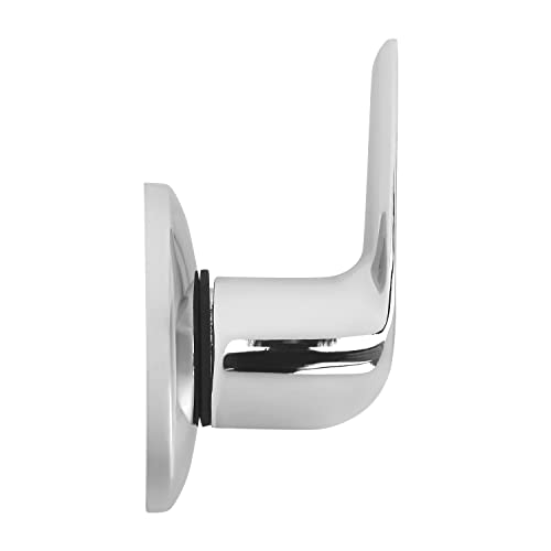 Image of Hindware Italian Collection F400052CP Fluid Exposed Part Kit for Flush Cock (with Sleeve, Handle & Flange), Brass with Chrome Finish