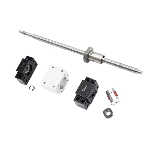 Metal Ball Screw nut end Processing 1set Ball Screw SFU2005 1050-2000mm with BKBF15 End Machining+BallScrew Nut+Supporter+Coupling(1450mm)