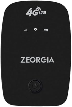 ZEORGIA 4G LTE Wireless Dongle with All Sim Network Support | Single Band Plug & Play Data Card with Up to 150Mbps WiFi Hotspot | 2100Mah Rechargeable Battery