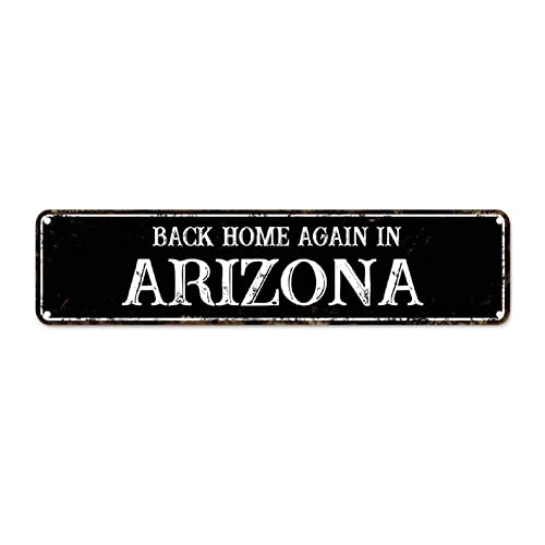 Plaque en métal vintage Arizona pour habiller les murs du salon, de la cuisine et du porche