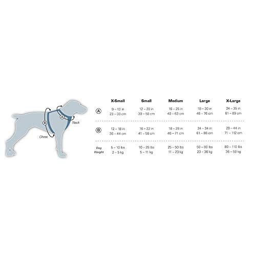 Kurgo Tru-Fit Smart Hundegeschirr, Mit gepolstertem Brustteil und D-Ring, Inklusive Autosicherheitsgurt, Größe XS, Schwarz