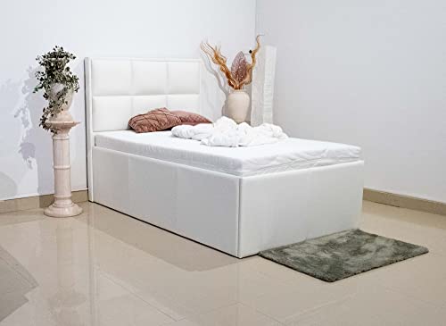 PAARA Polsterbett Monaco 504GK mit Bettkasten, Lattenrost, Matratze - Made in Germany (Farbe und Härtegrad (H2 - H4) frei wählbar - Bitte nach Bestellung per Nachricht mitteilen, 90 x 200 cm) Cover