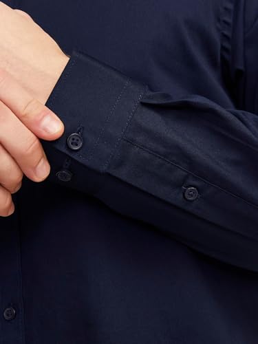 JACK & JONES Herren Jprblacardiff L/S Noos Langarmshirt, Navy Blazer, M EU