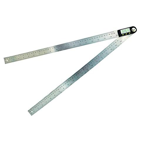 Digital Angle Finder Ruler,LCD Display Digital Angle Gauge with Data Hold Function and Unit Conversion,Stainless Steel Protractor for Woodworking, Repairing,500MM Cover