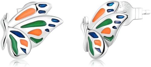 Boucles d'oreilles papillon argent sterling 925 cadeau idéal pour anniversaire femme